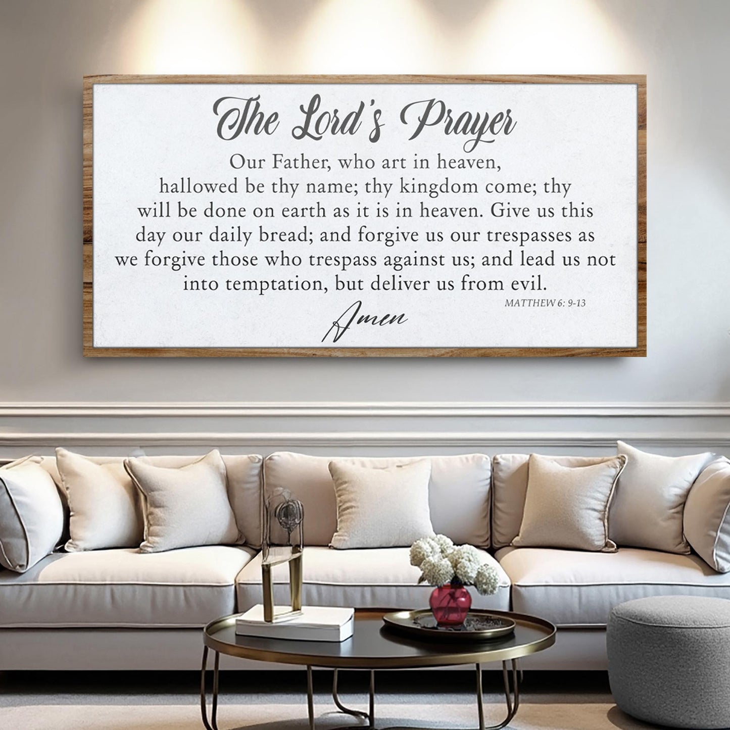 Lord's Prayer Faith Canvas Wall Art II
