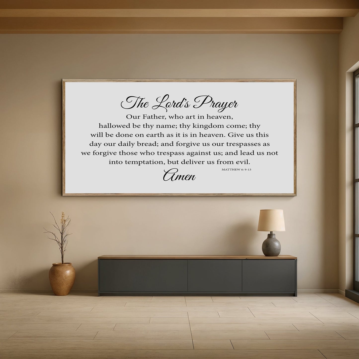 Lord's Prayer Faith Canvas Wall Art