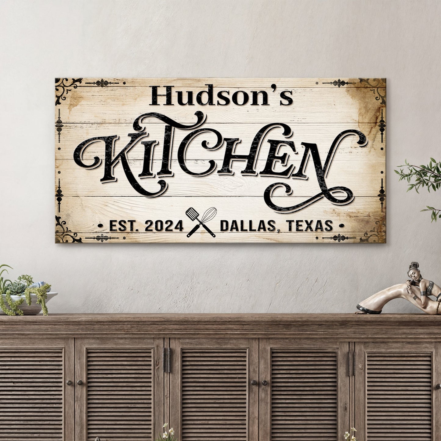 Kitchen Decor Canvas Art Sign