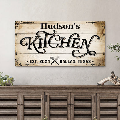 Kitchen Decor Canvas Art Sign