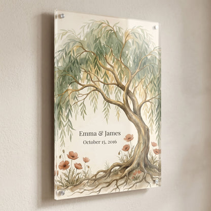 Personalized Willow Anniversary Acrylic Print