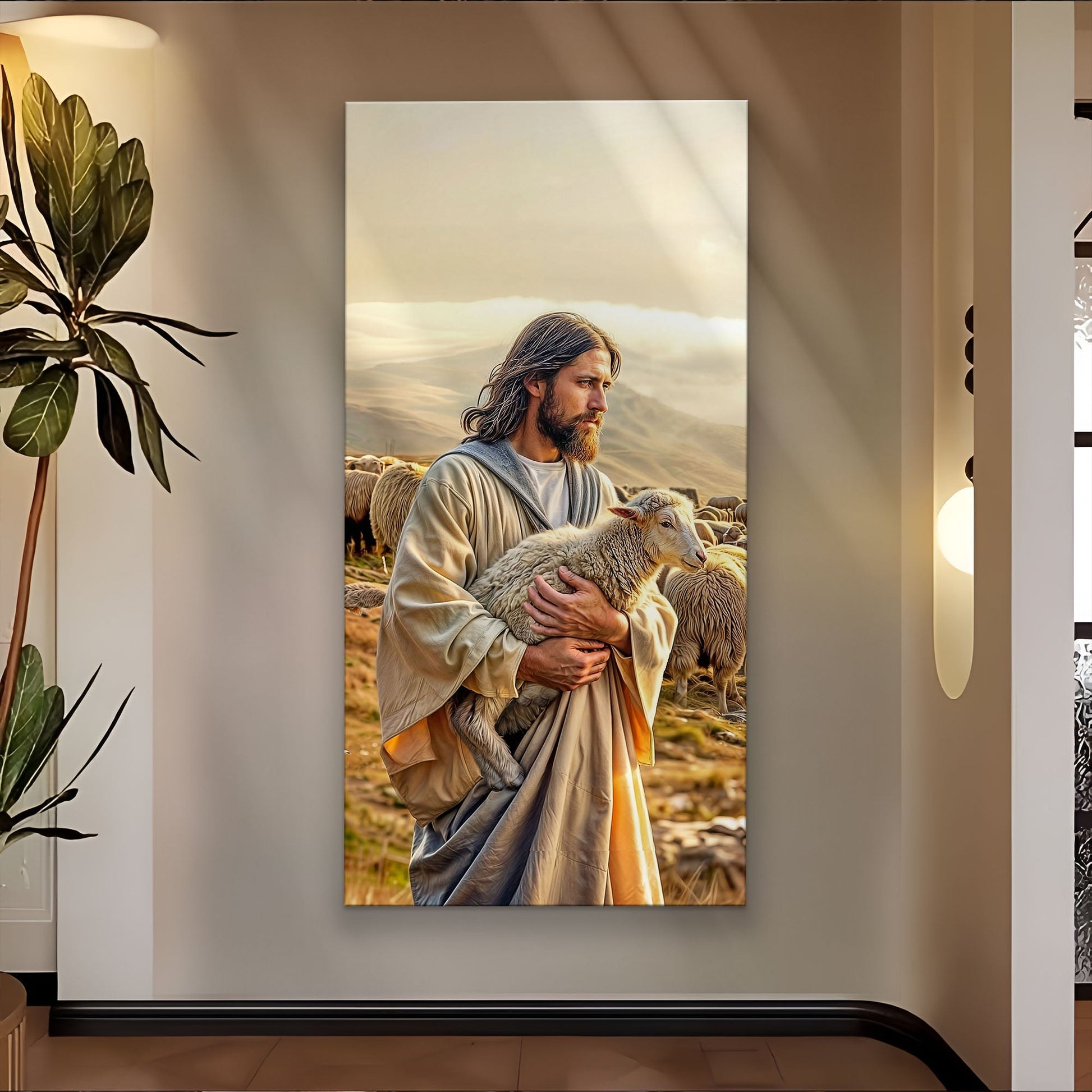 Faith scripture wall art sign with clean lettering