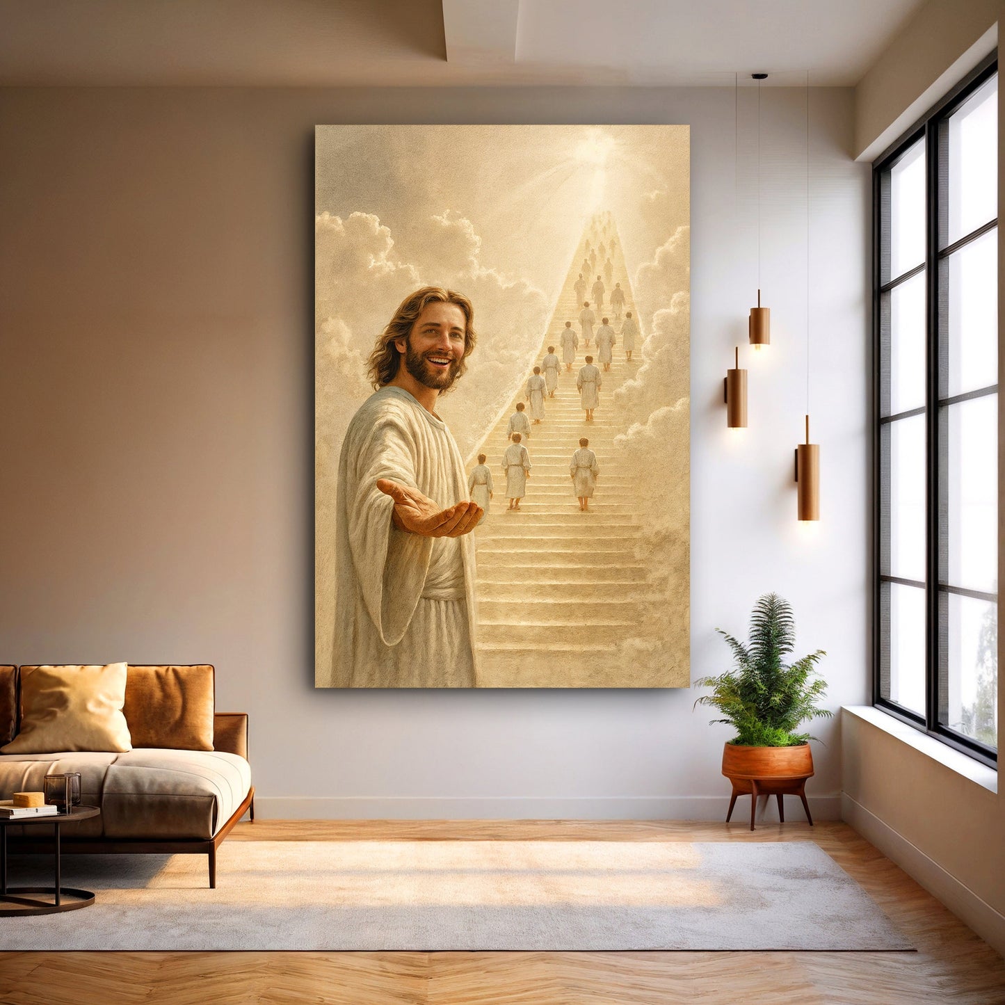Stairway To Heaven Faith Canvas Wall Art