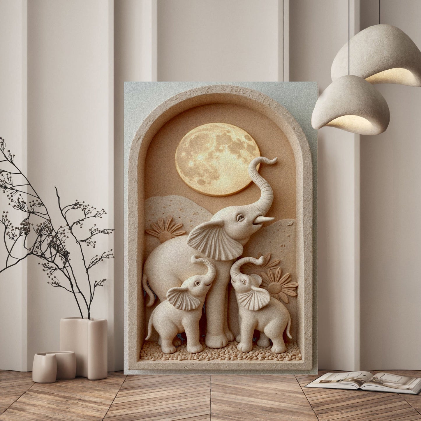 Elephant Harmony Canvas Wall Art