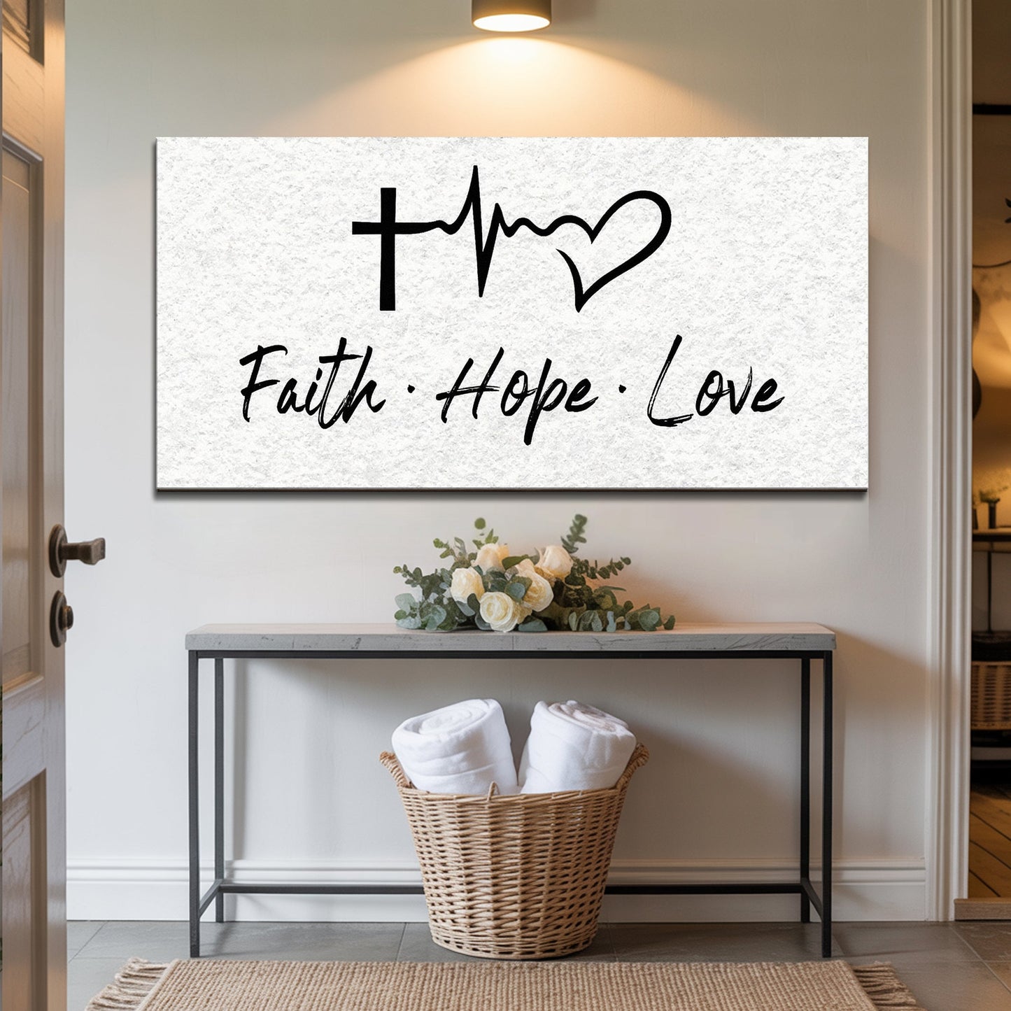 Faith Hope Love Canvas Wall Art II