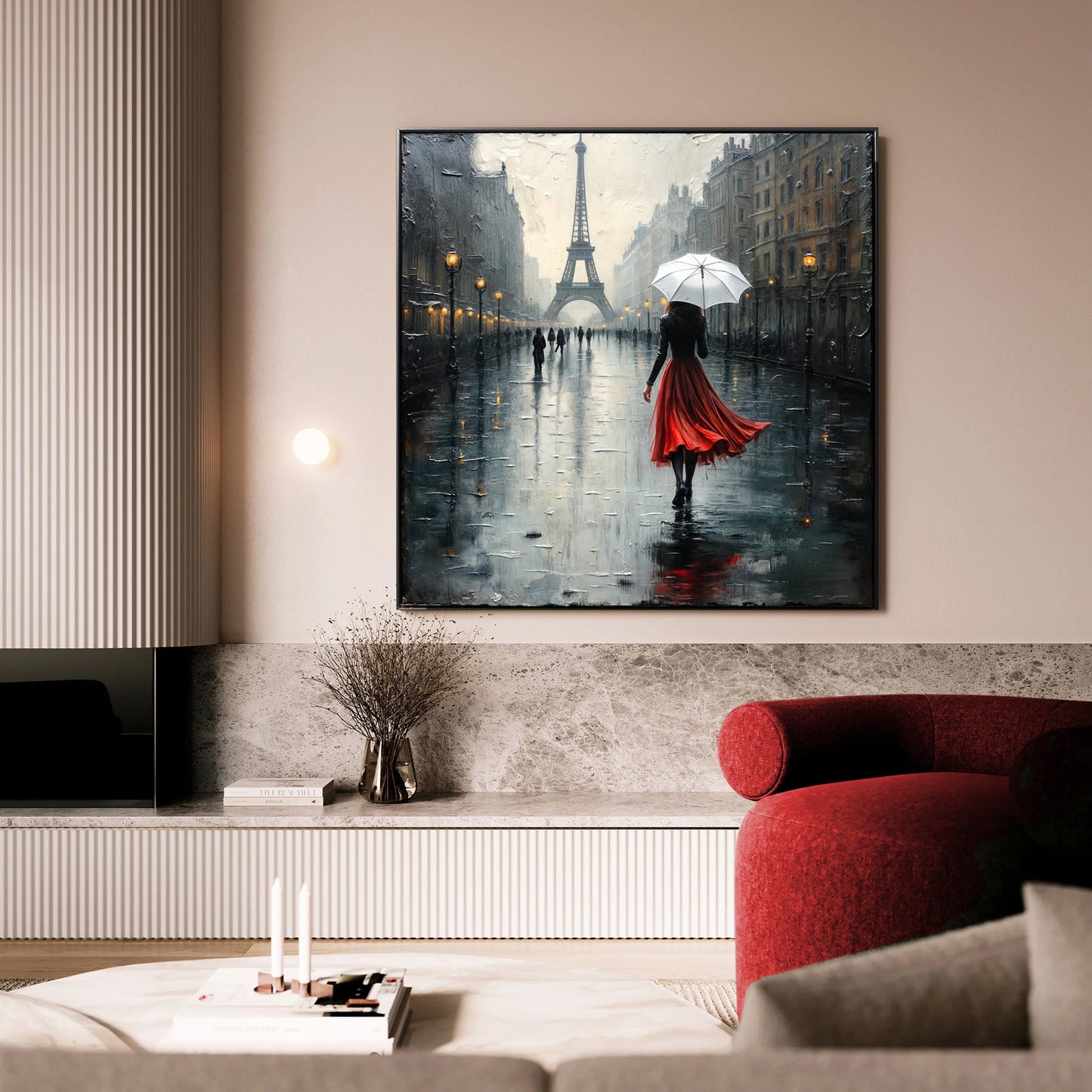 Paris Stroll Painting Canvas Wall Art