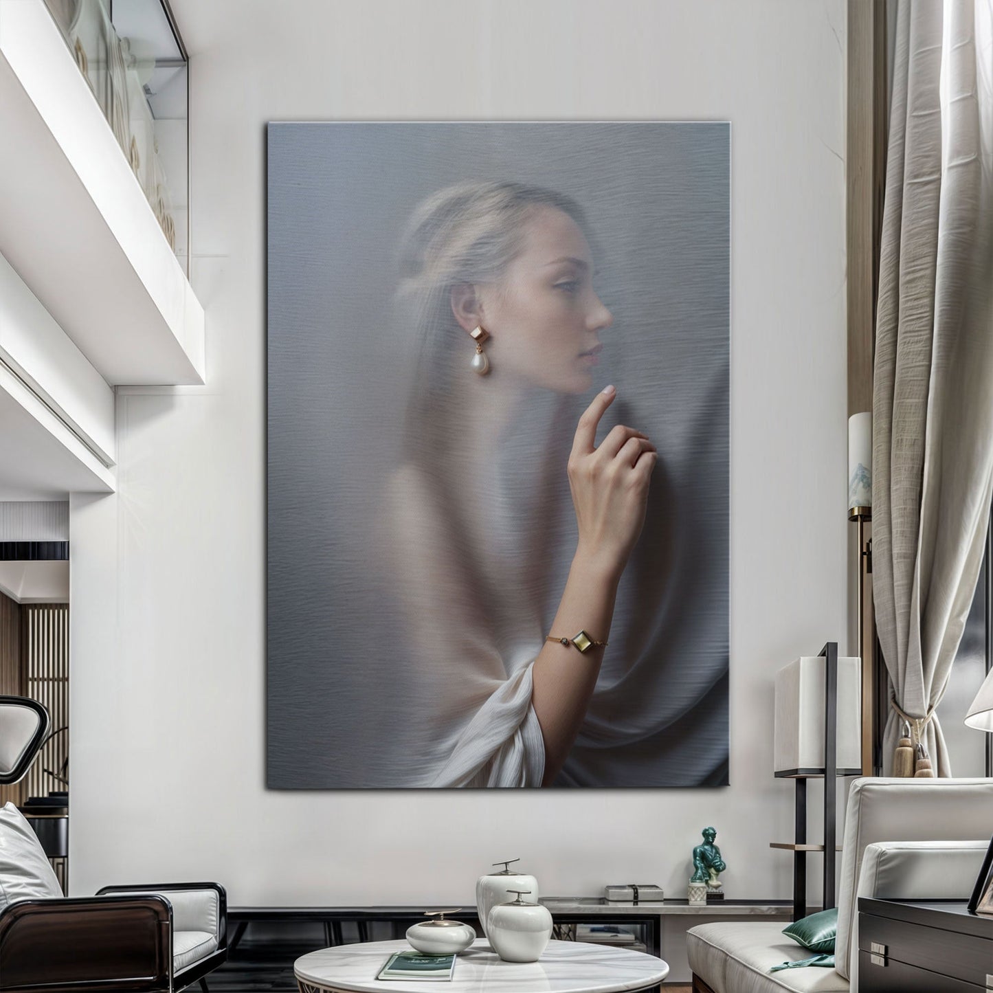 Behind The Curtain Abstract Canvas Wall Art