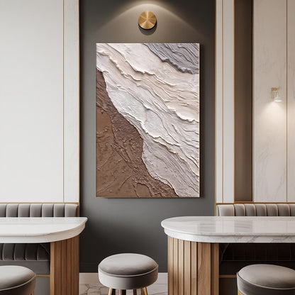 Abstract Earthy Waves Canvas Wall Art