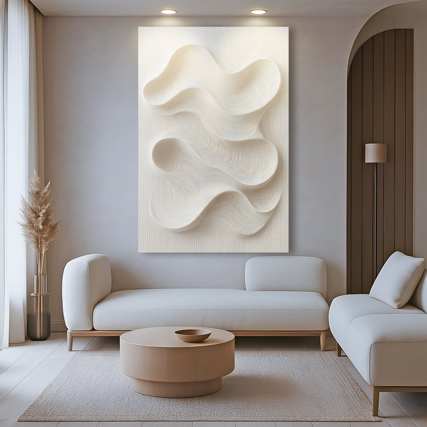 Minimalist Waves Abstract Canvas Wall Art