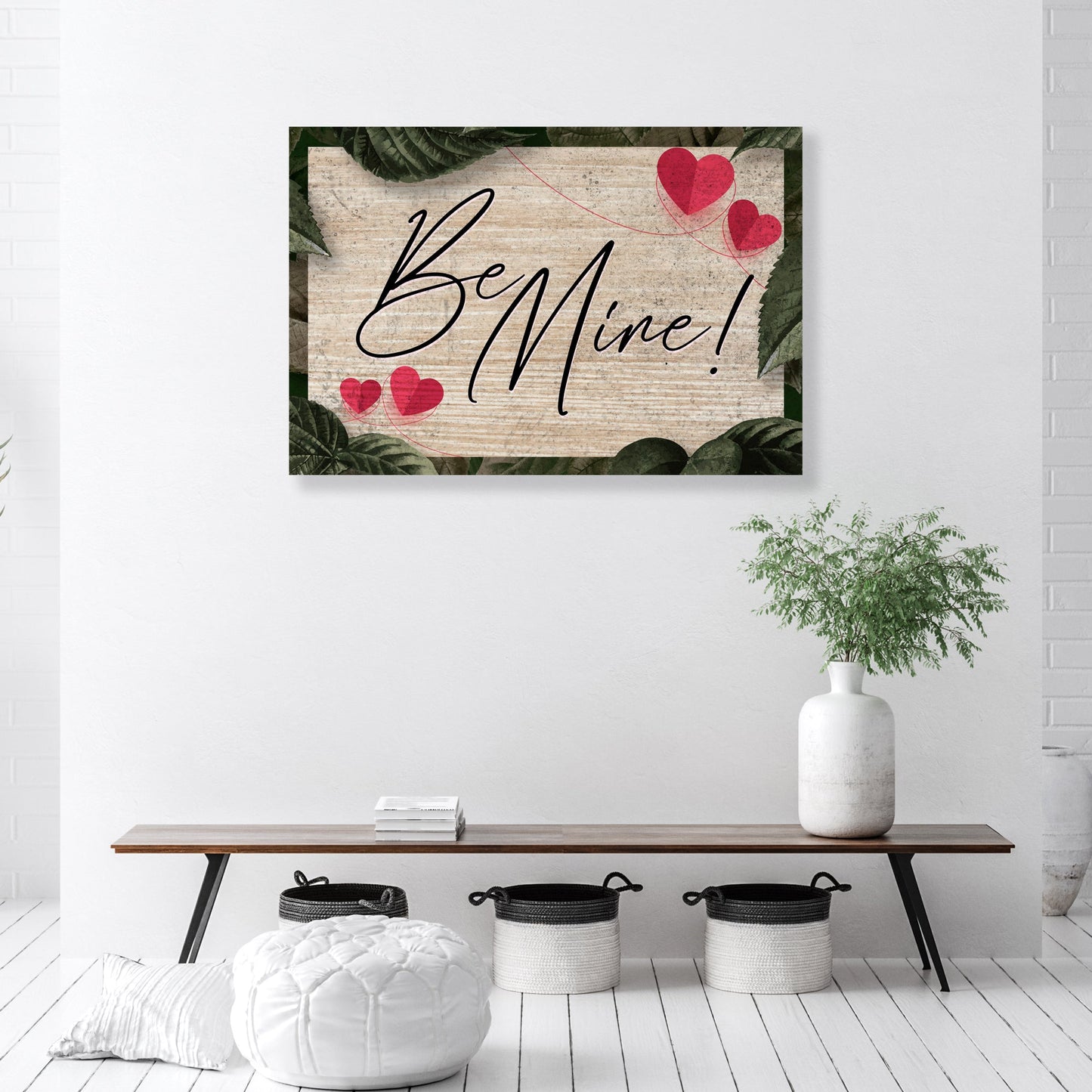 Rustic Valentine Romance Canvas Wall Art