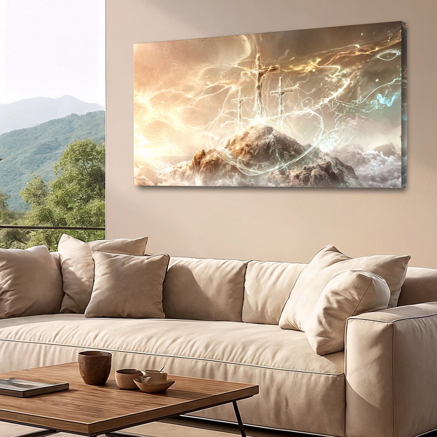 He Is Risen Faith Canvas Wall Art