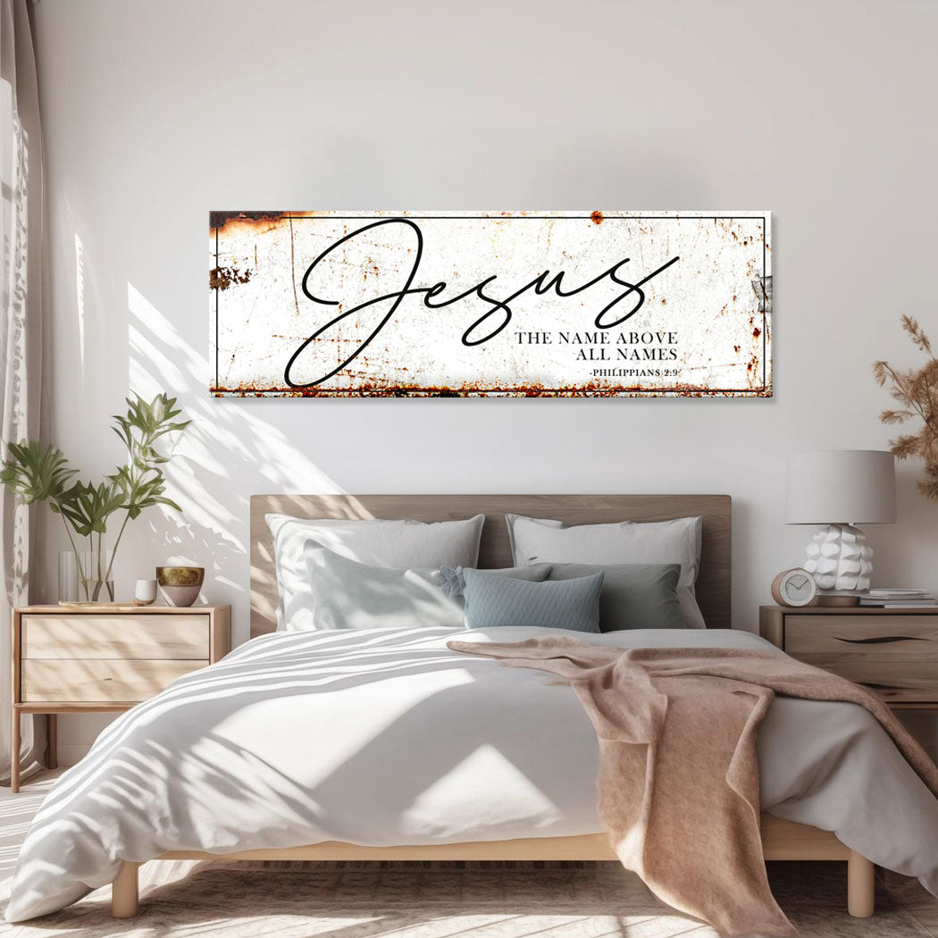 Philippians 2:9 Name Above All Names Christian Canvas Art