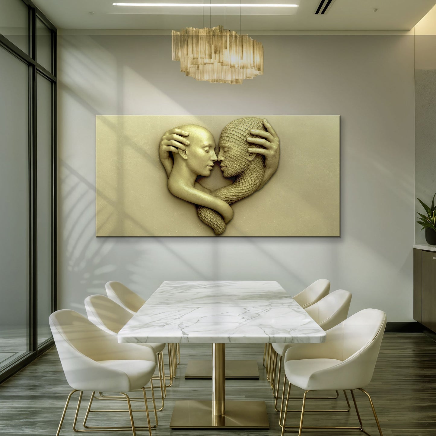 Eternal Love Figure Abstract Canvas Wall Art
