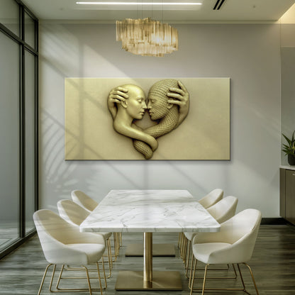 Eternal Love Figure Abstract Canvas Wall Art