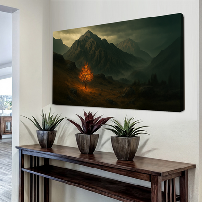 Burning Bush Canvas Wall Art Religious Christian Gift