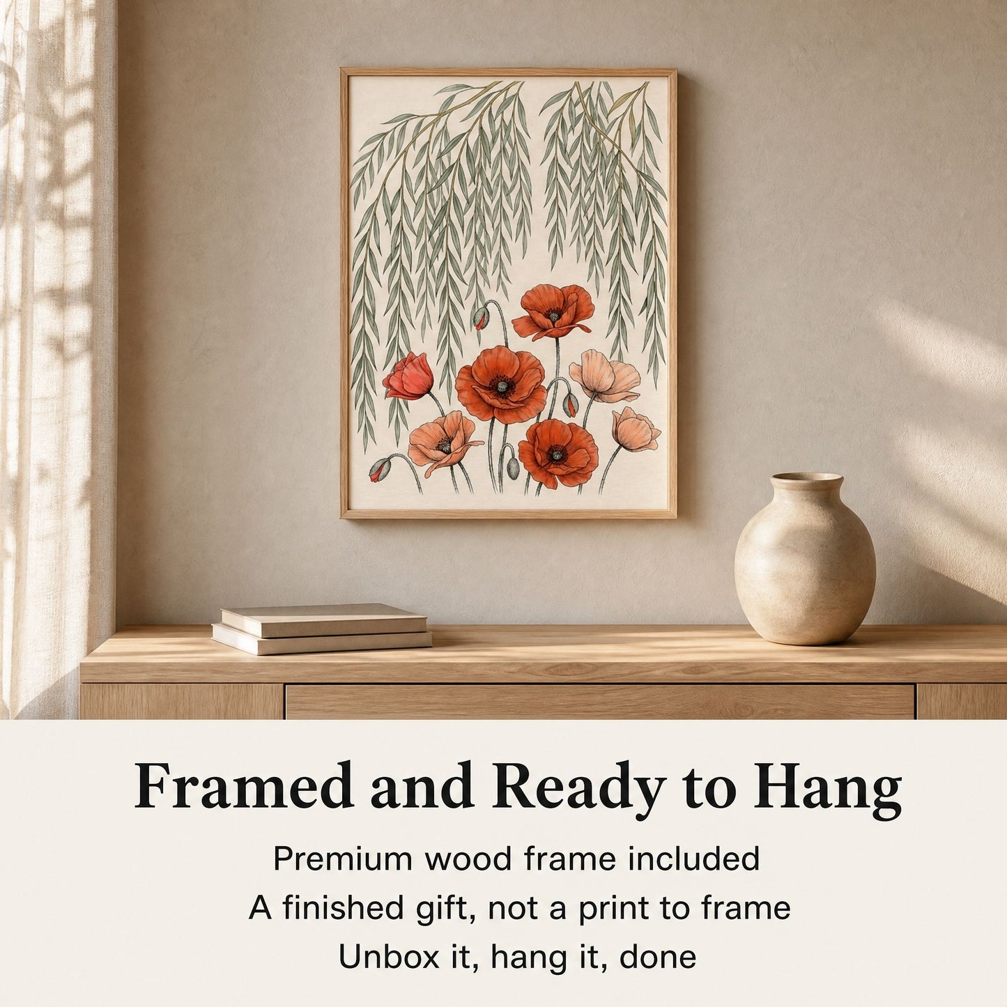 Poppy and Willow 9th Anniversary Wall Art, Framed