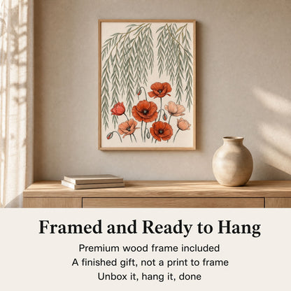 Poppy and Willow 9th Anniversary Wall Art, Framed