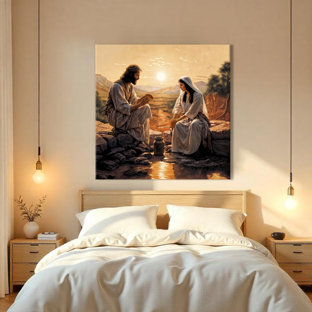 Samaritan at the Well Faith Canvas Wall Art III