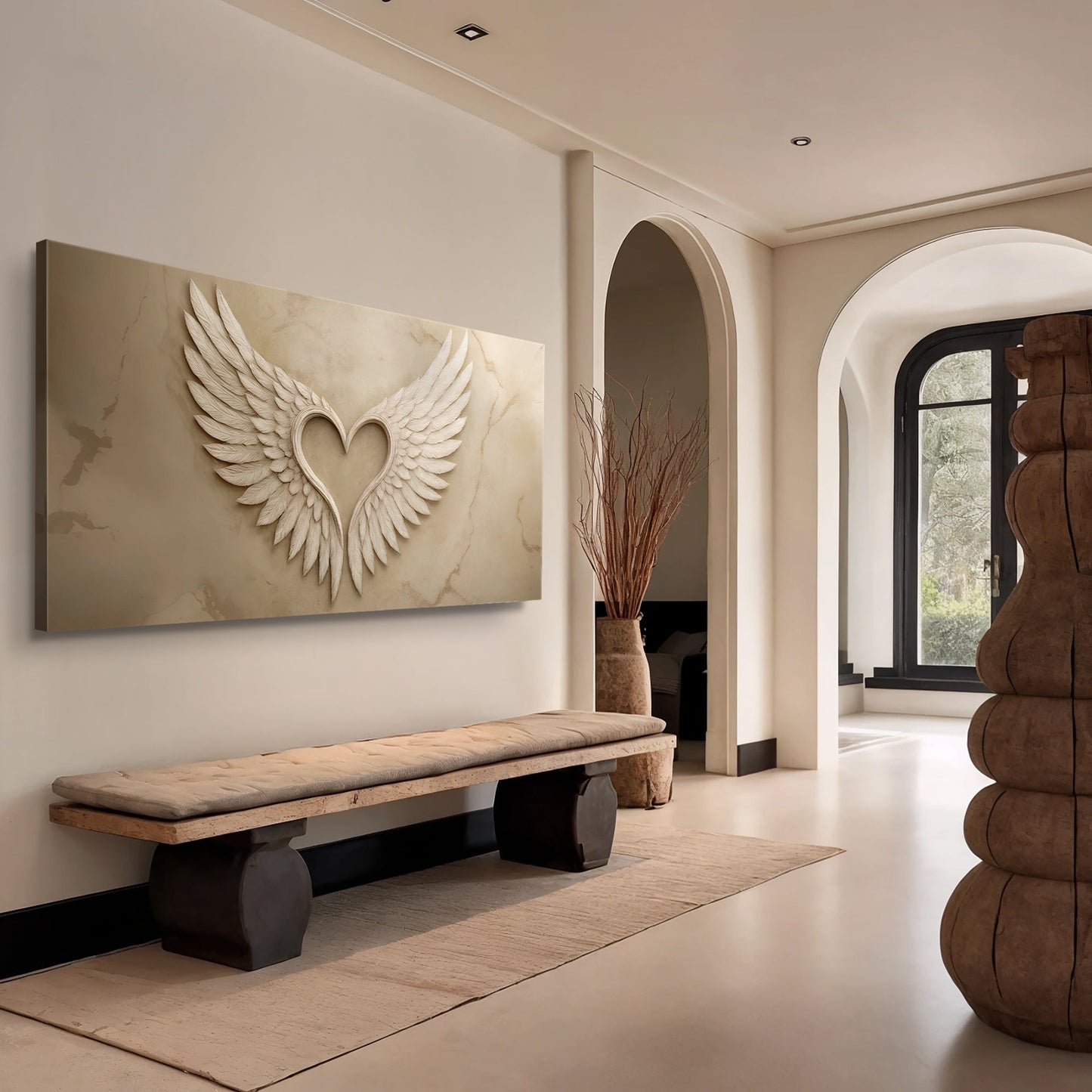 Wings of Love Abstract Canvas Wall Art