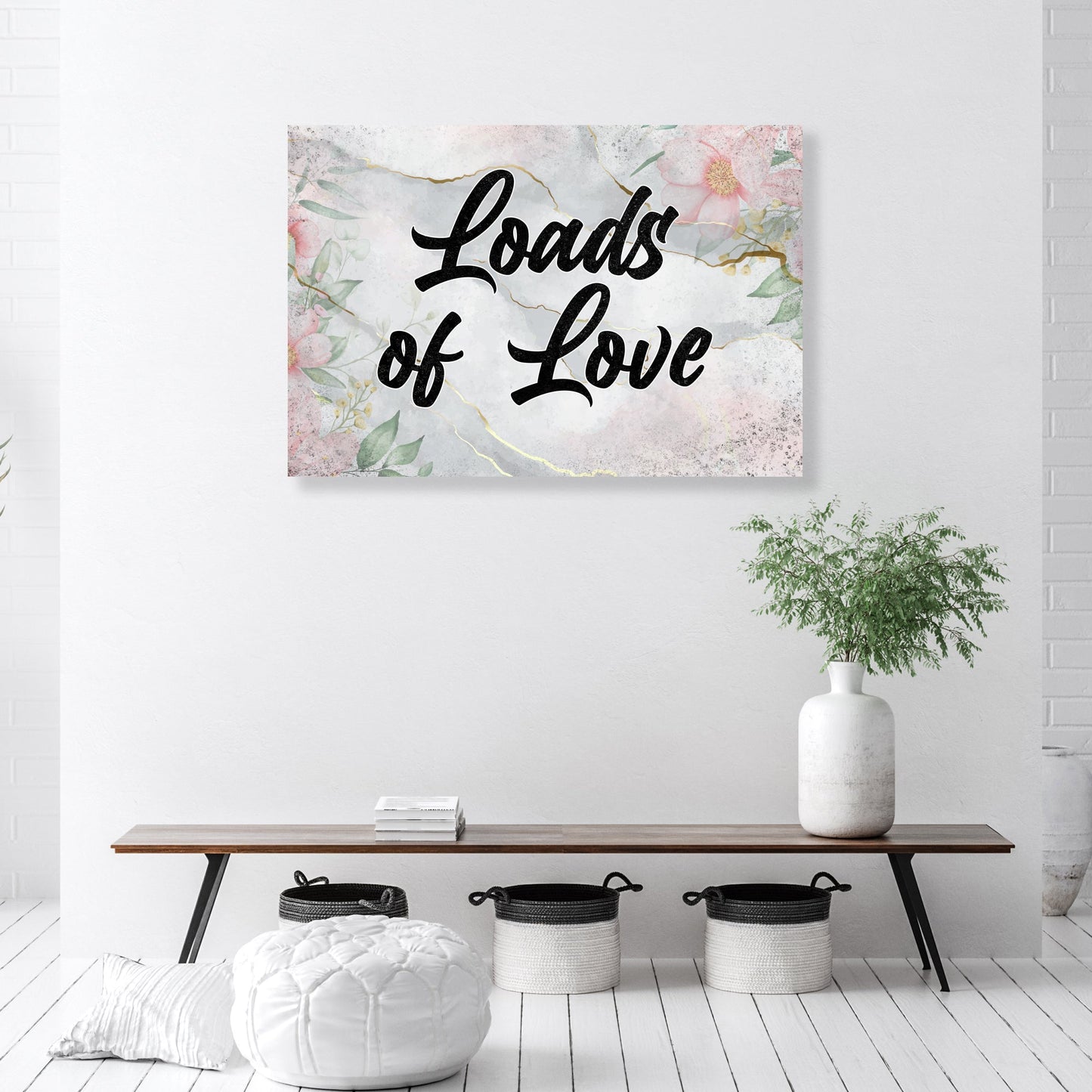 Rustic Valentine Love Saying Canvas Wall Art
