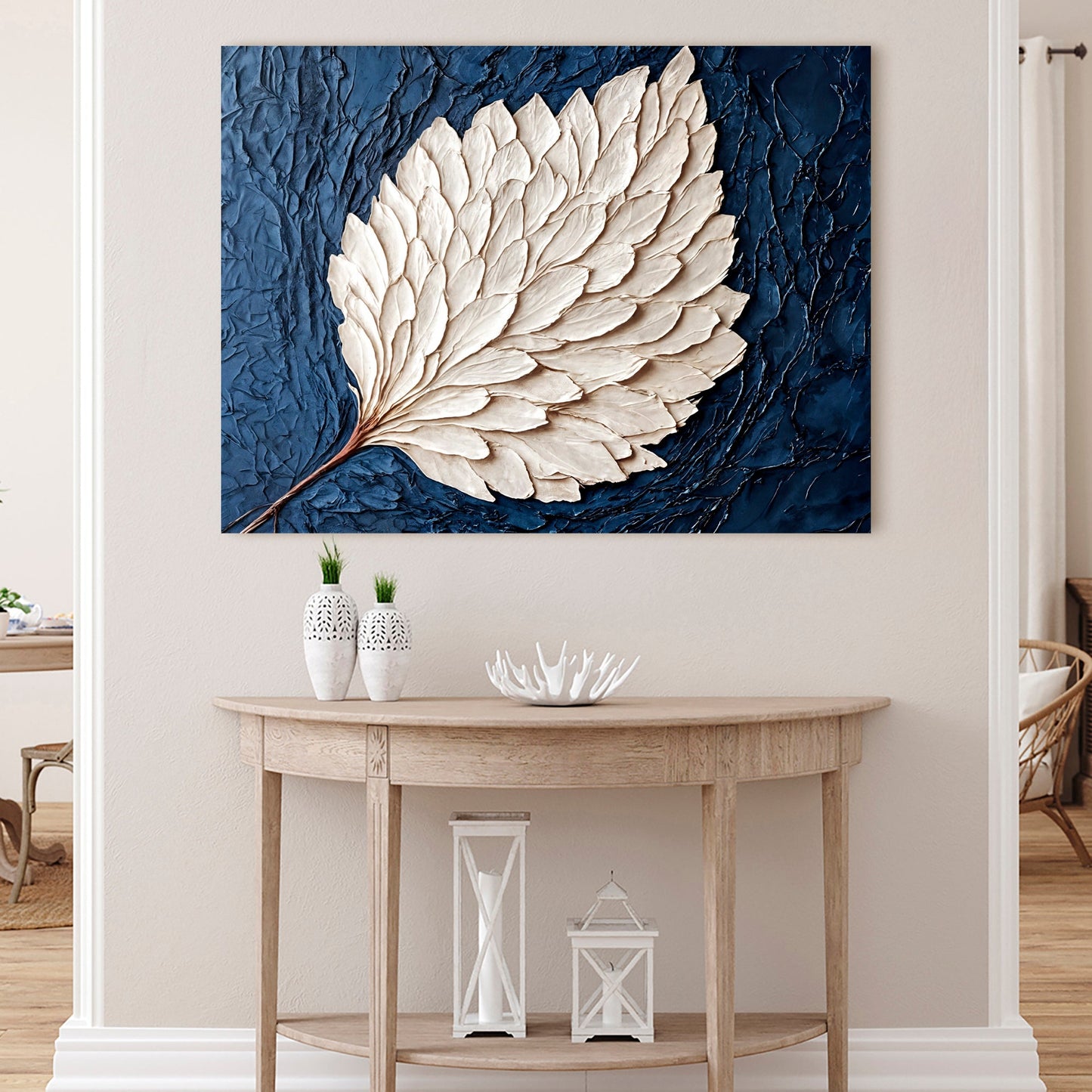 Ivory Bloom Floral Canvas Wall Art
