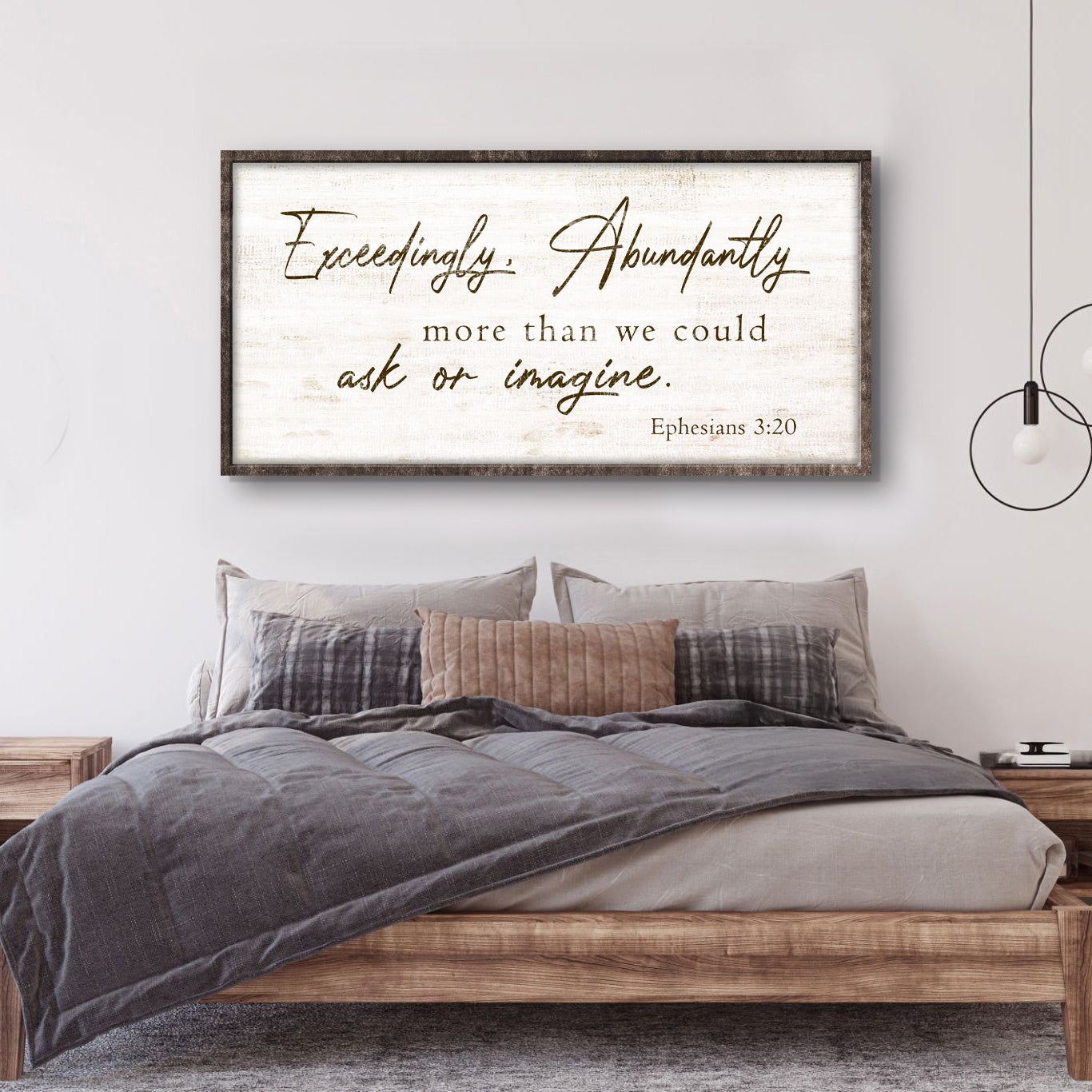 Exceedingly Abundantly More Faith Canvas Sign IV