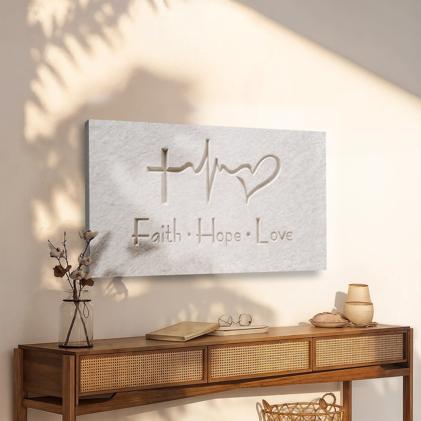 Faith Hope Love Canvas Wall Art IV