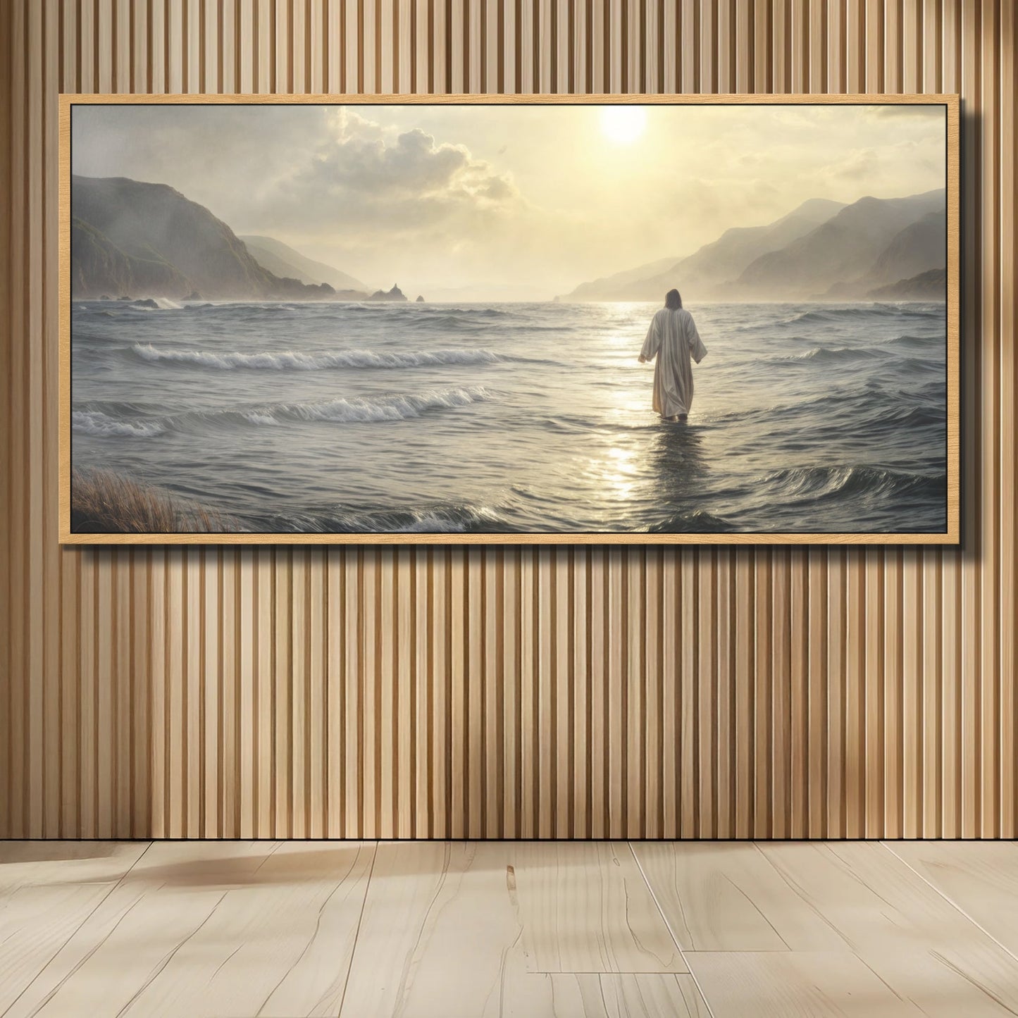 Walking on Water Faith Canvas Wall Art IV
