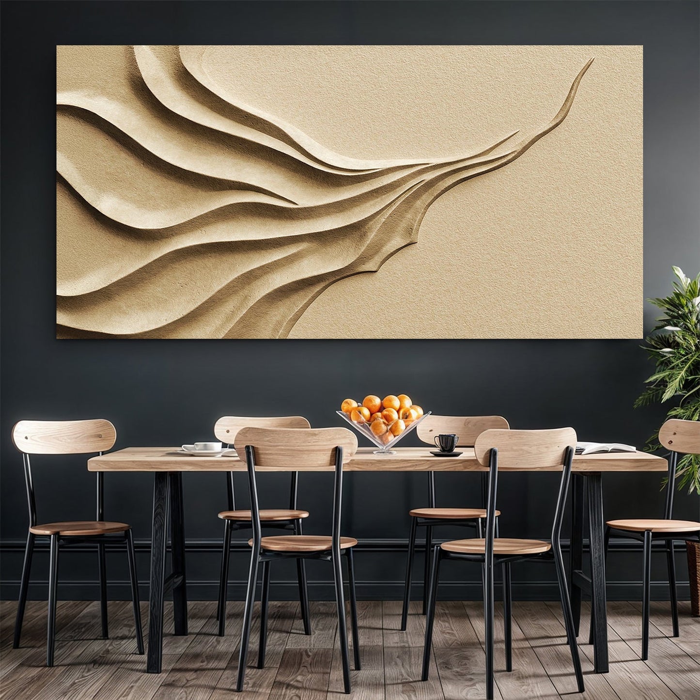 Beige Minimalist Canvas Wall Art
