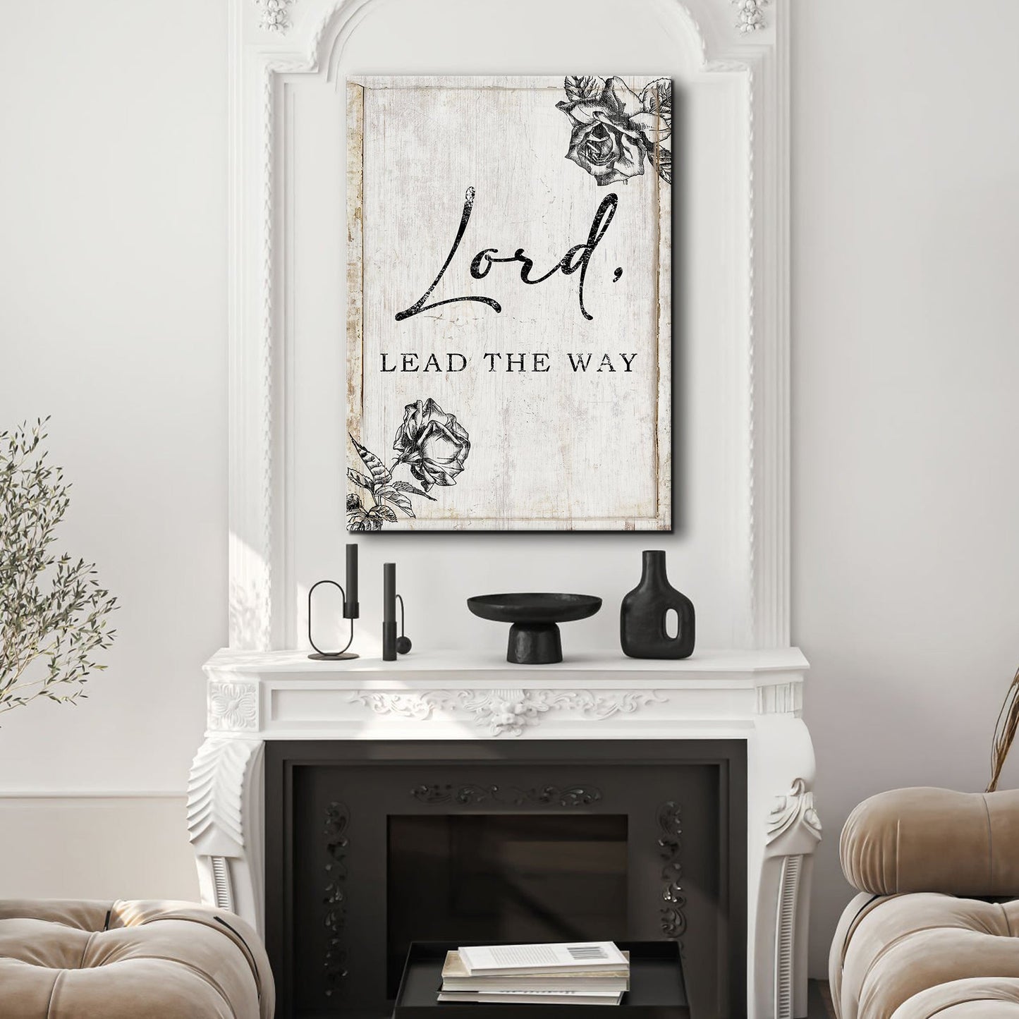 Lord Lead The Way Faith Canvas Sign