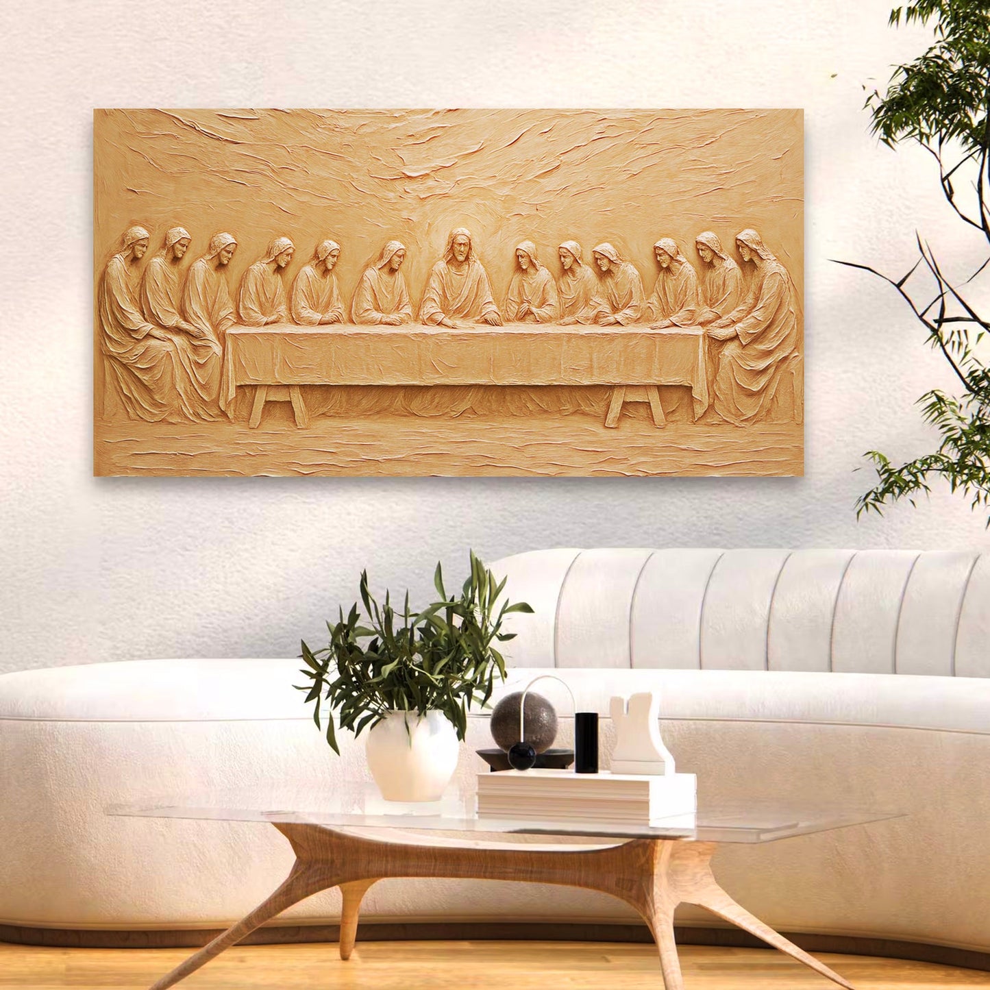 The Last Supper Minimalist Faith Canvas Wall Art