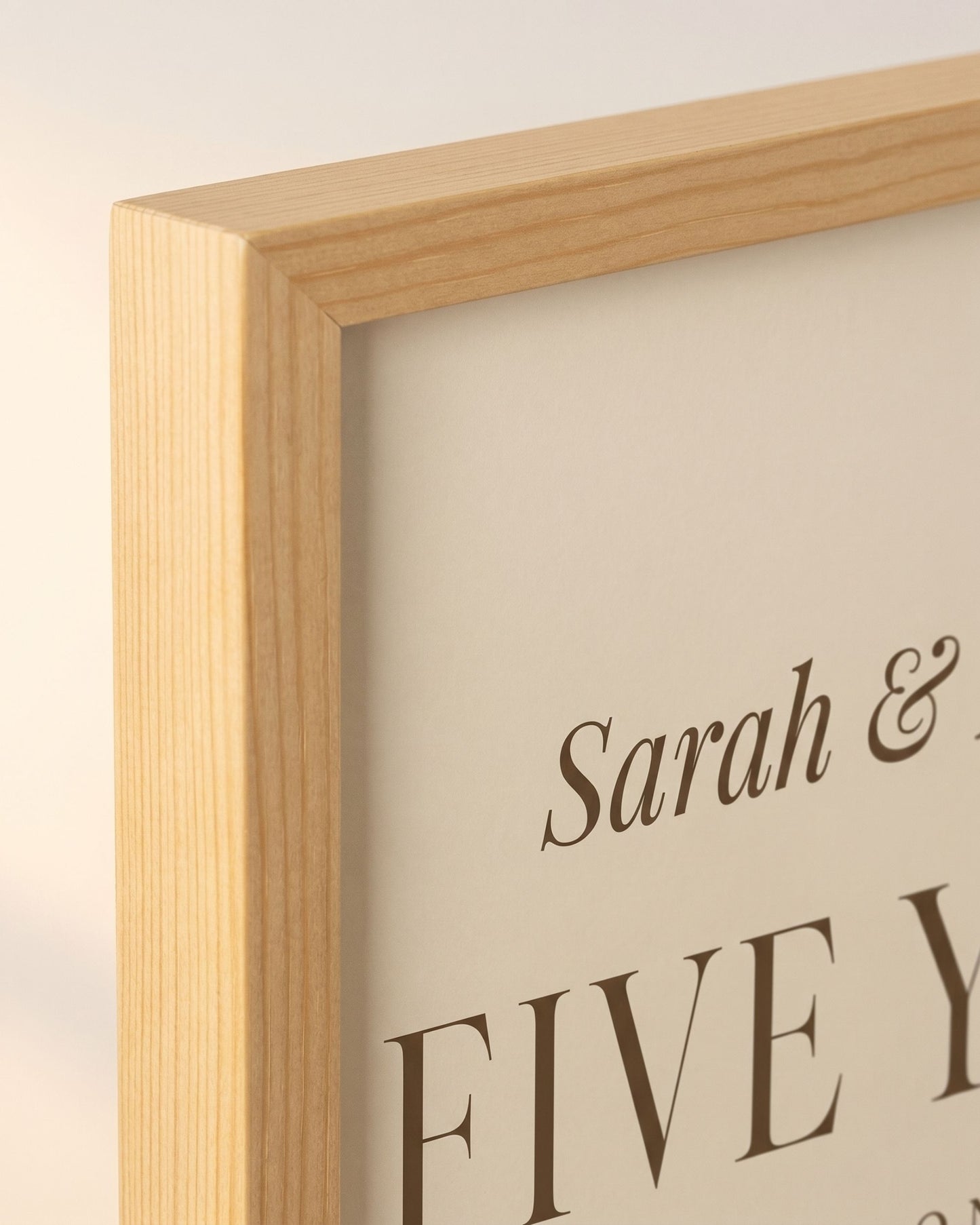 Personalized 5 Year Anniversary Print