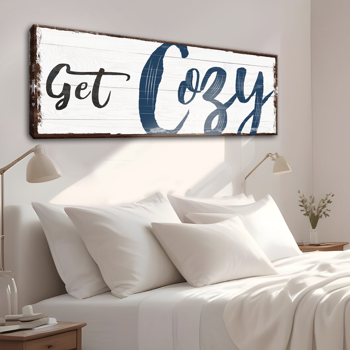 Get Cozy Canvas Wall Art Sign