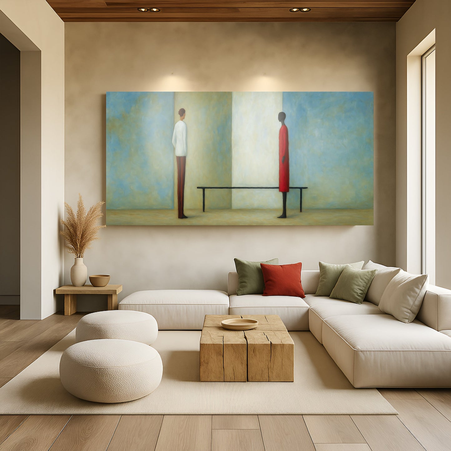 Confrontation Abstract Canvas Wall Art