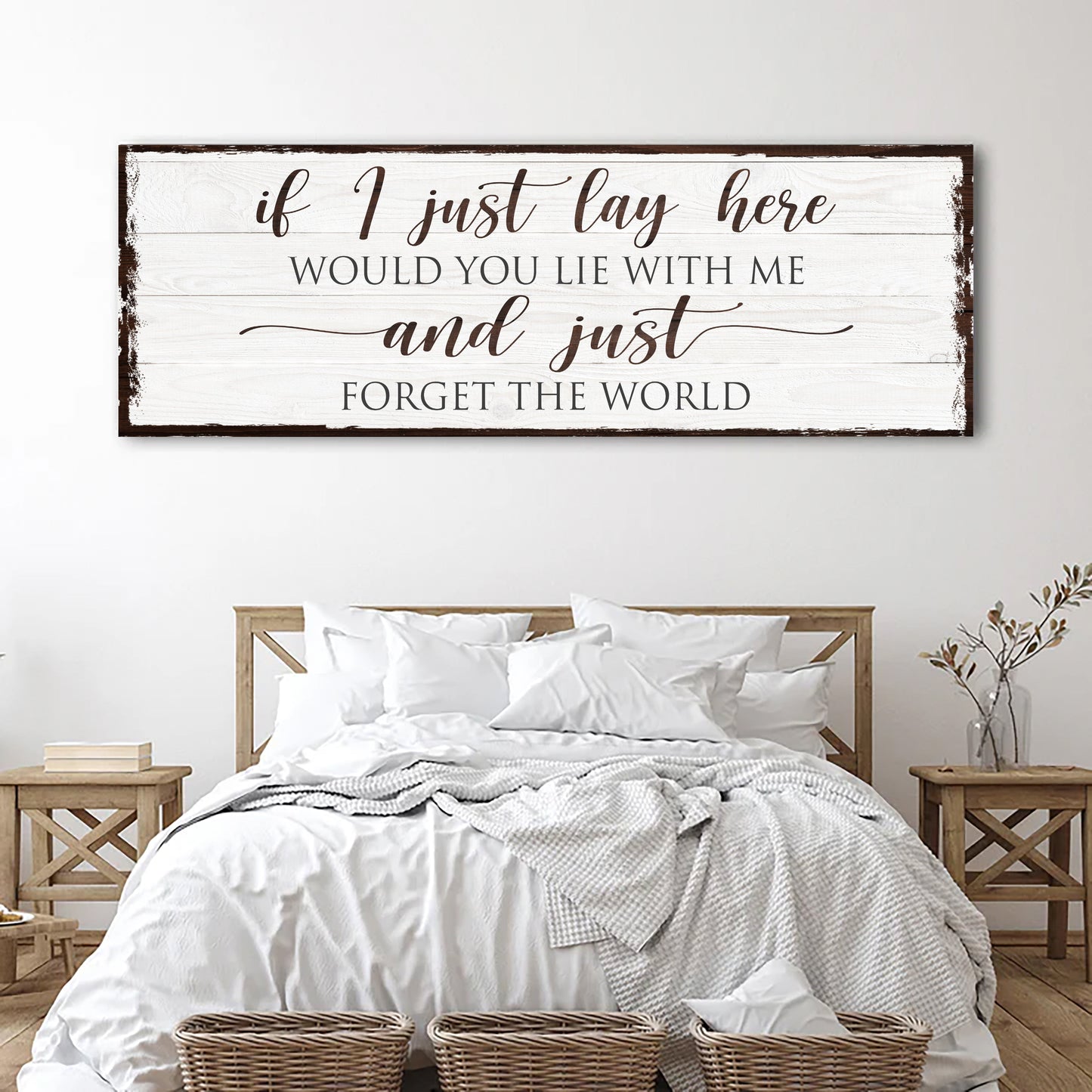 Would You Lie With Me Romantic Quote Canvas Sign