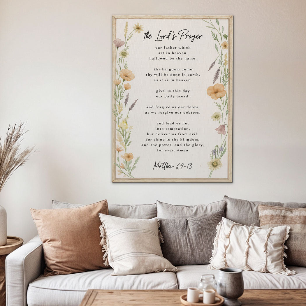 Lord's Prayer Faith Canvas Wall Art III