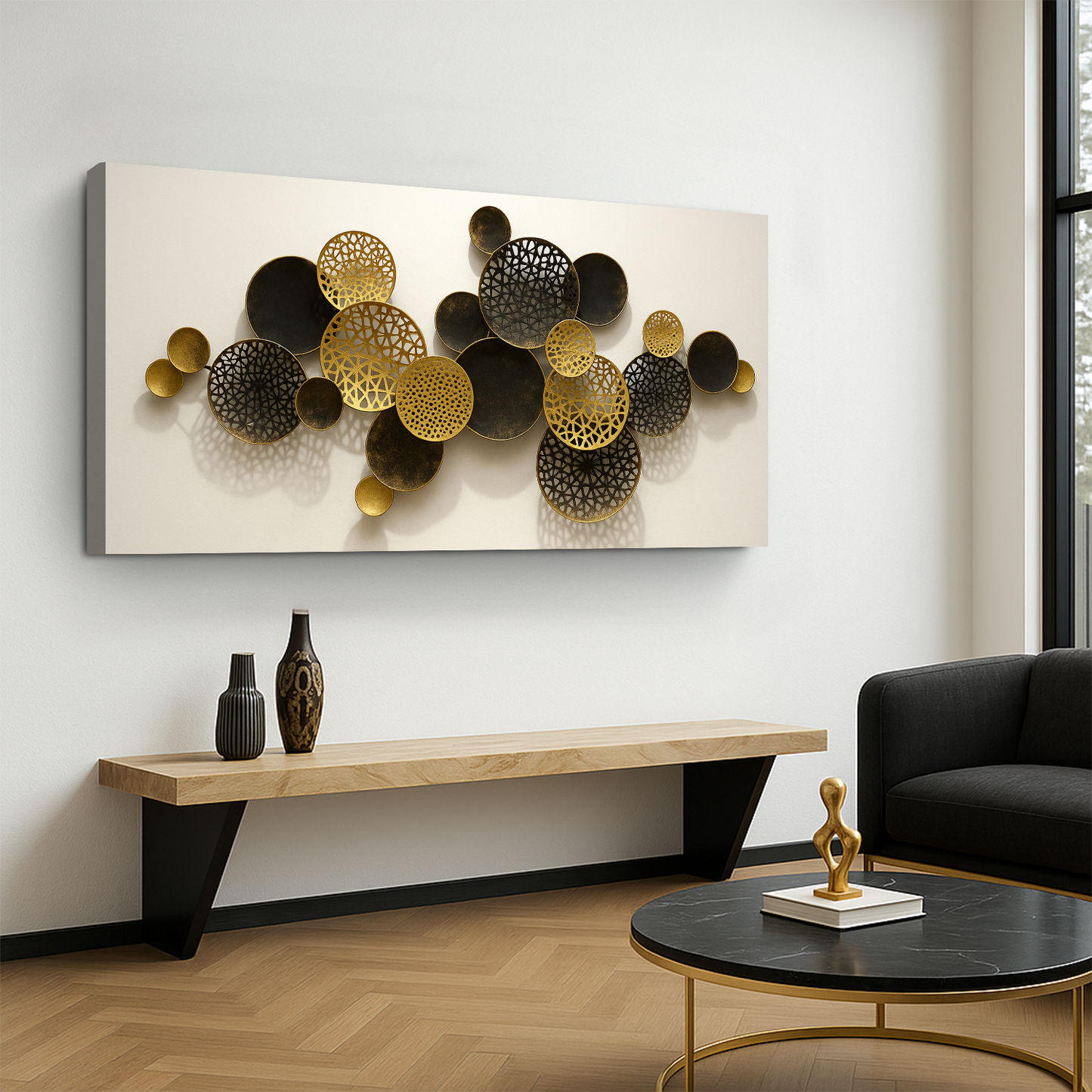 Lotus Leaf Abstract Canvas Wall Art