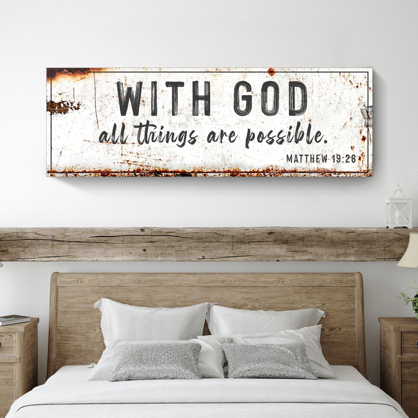 With God All Things Are Possible Christian Canvas