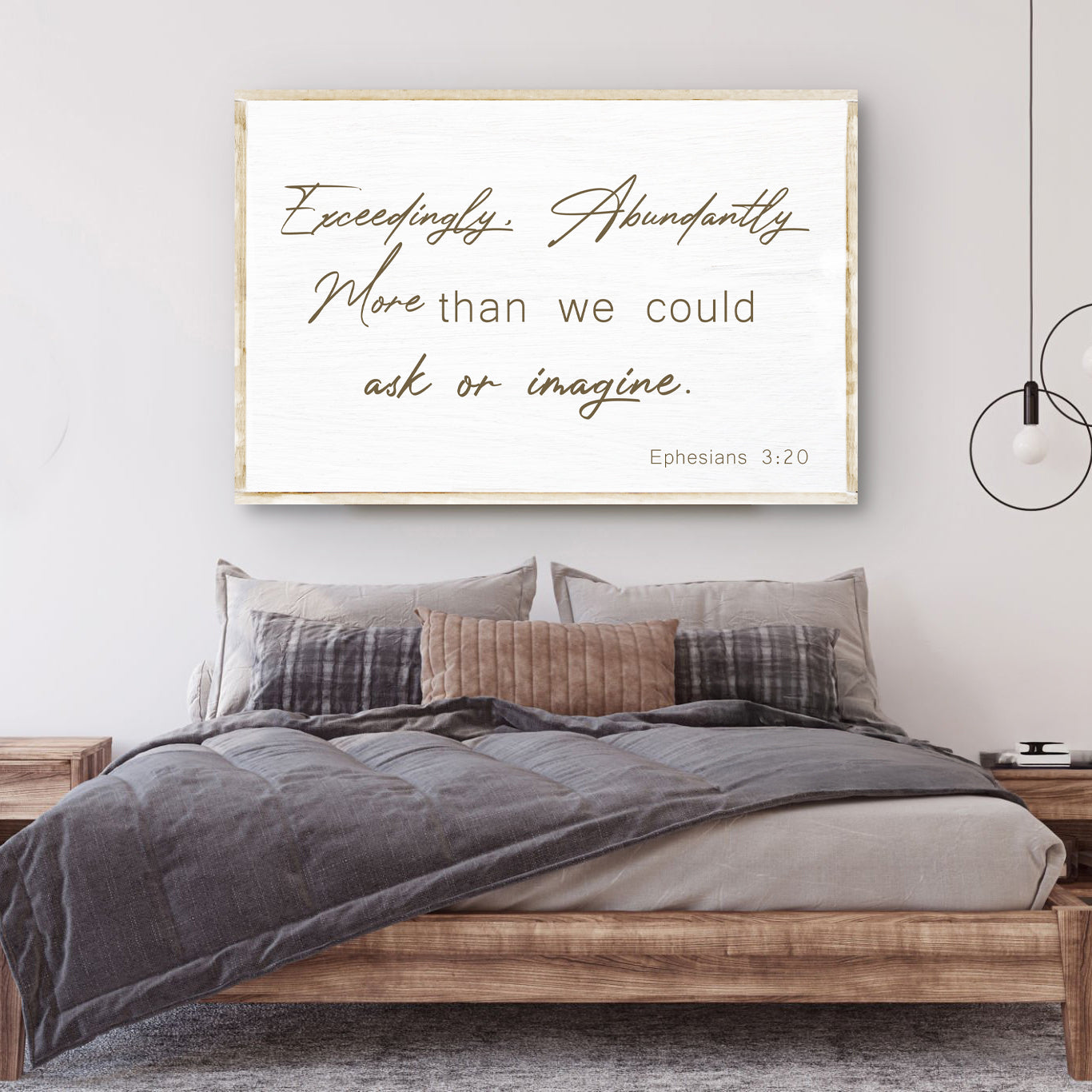 Ephesians 3:20 Farmhouse Faith Canvas Sign