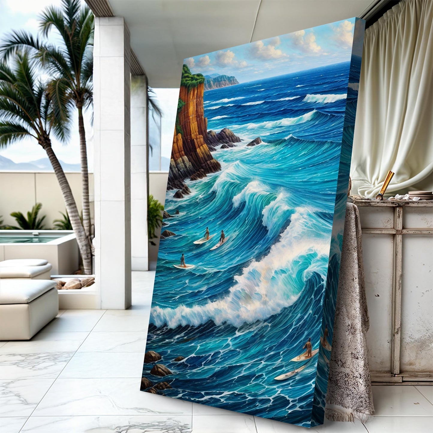 Beach Days Coastal Canvas Wall Art XX