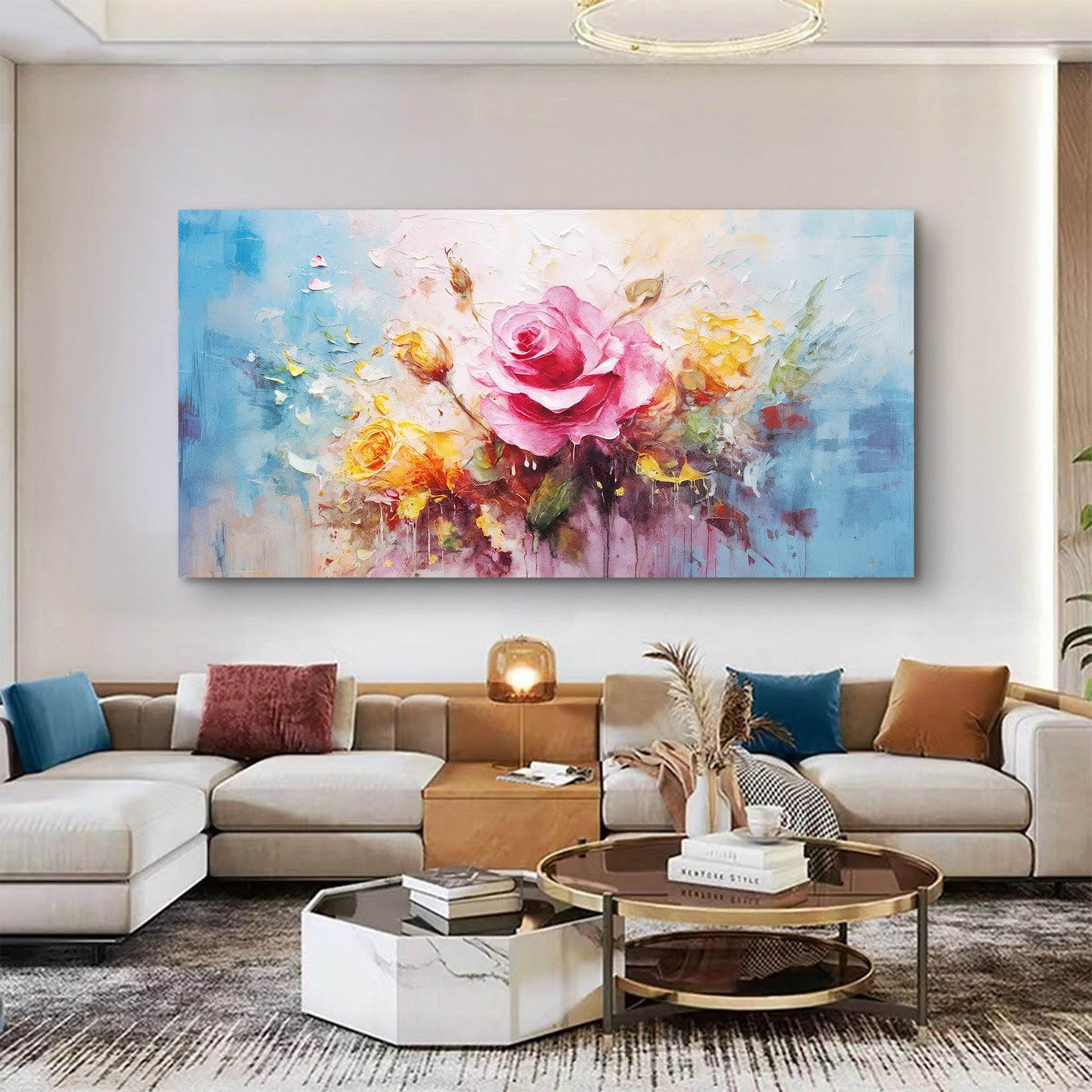 Rose Flower Canvas Wall Art
