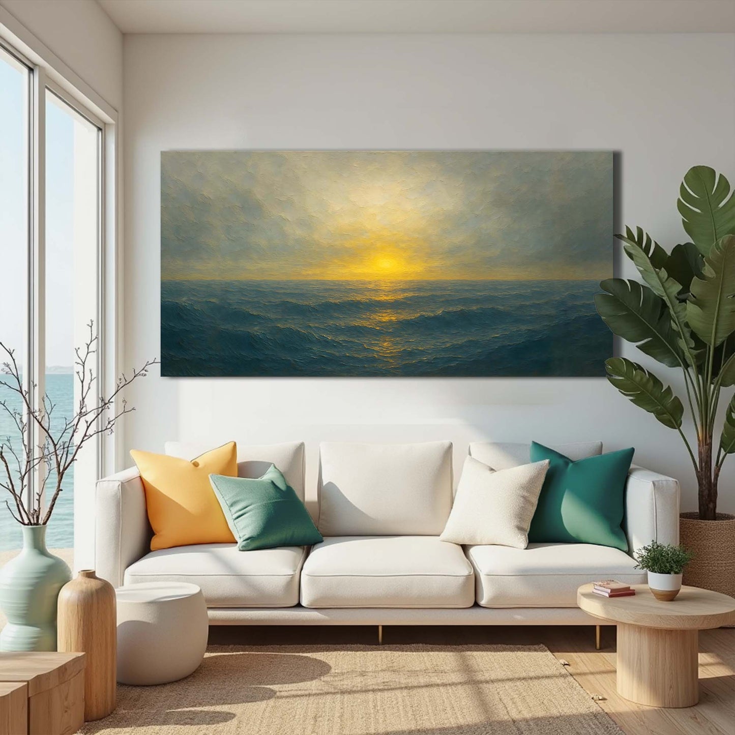 Waterscape Abstract Canvas Wall Art IV