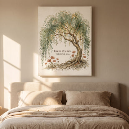 Personalized Willow Anniversary Canvas