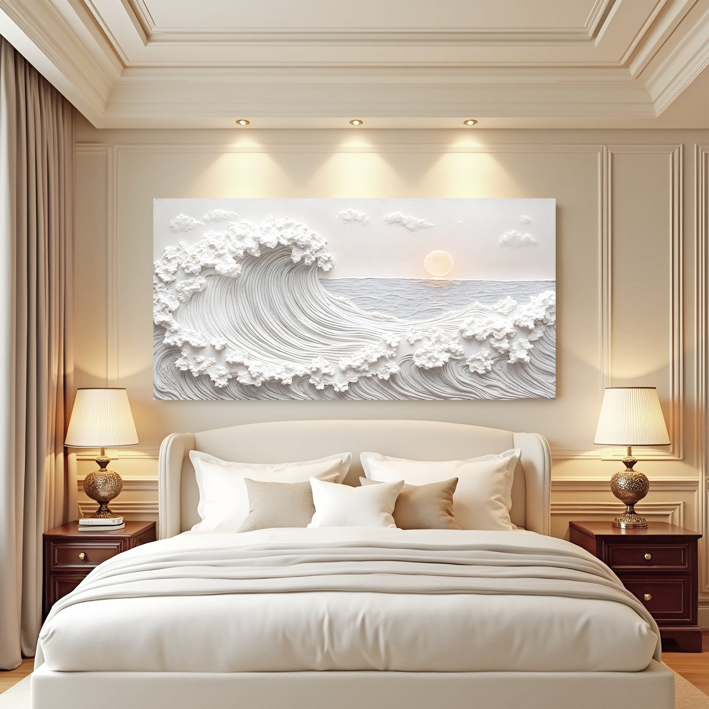 Ocean Waves Abstract Canvas Wall Art