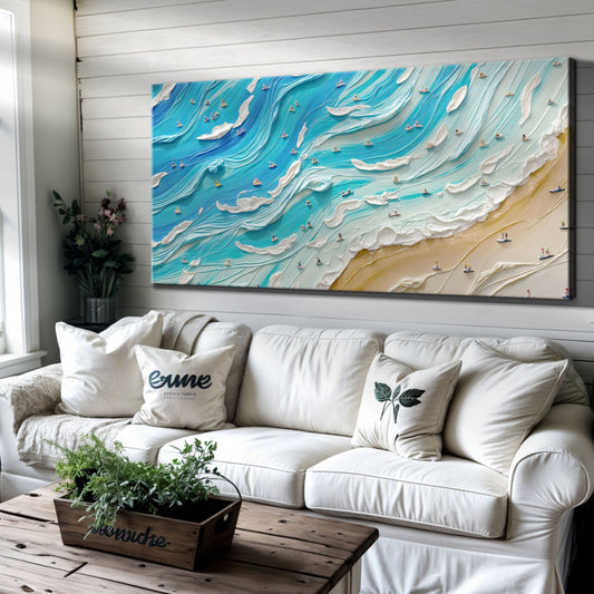 Beach Days Coastal Canvas Wall Art
