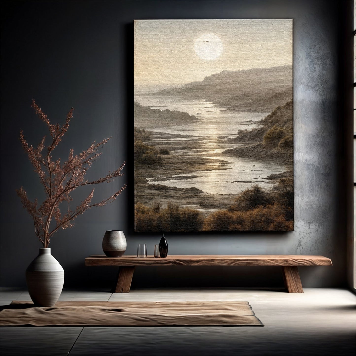 Coastal Impasto Shore Canvas Wall Art