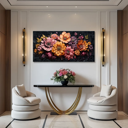 Colorful Realistic Floral Canvas Wall Art