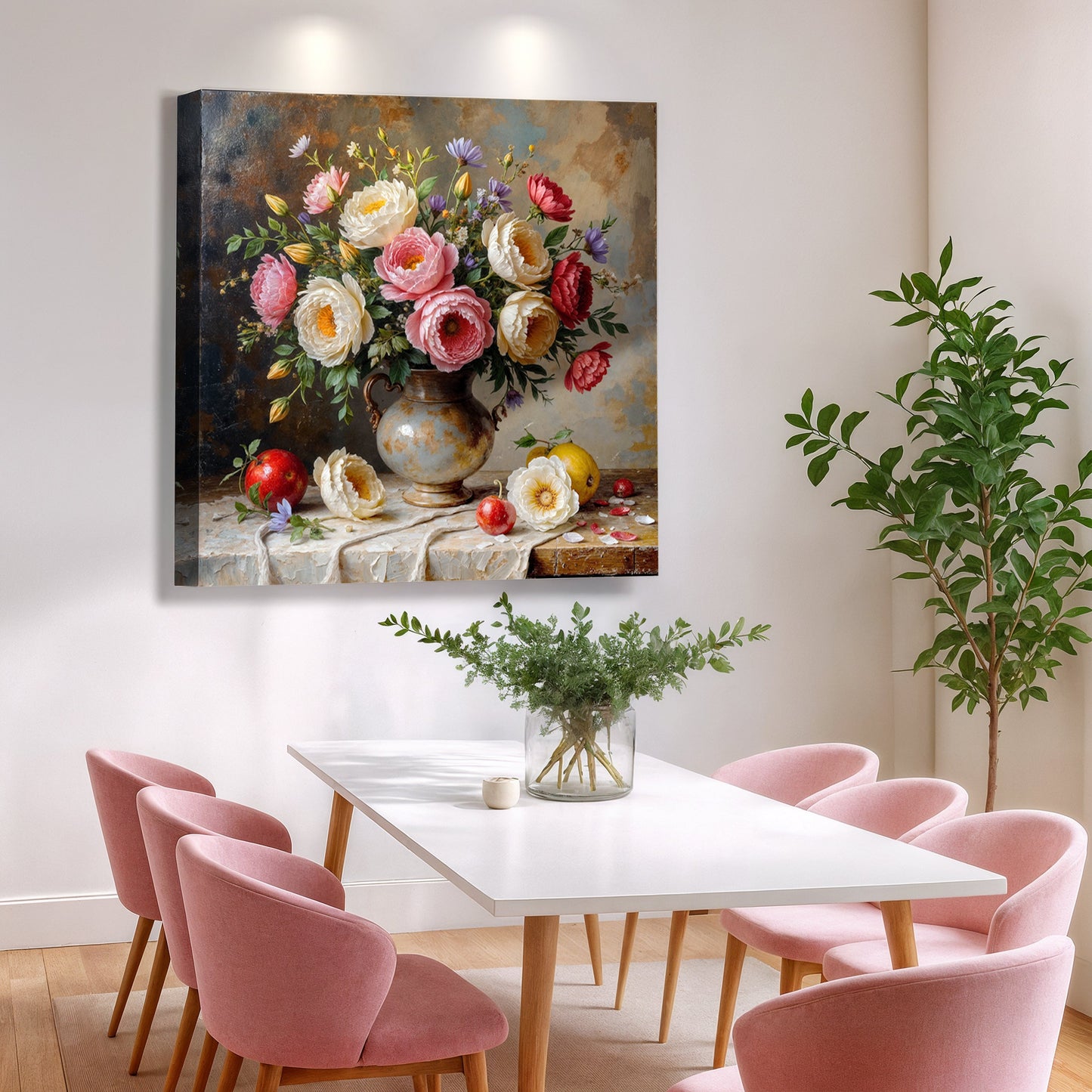 Summer Bloom Vase Floral Canvas Wall Art