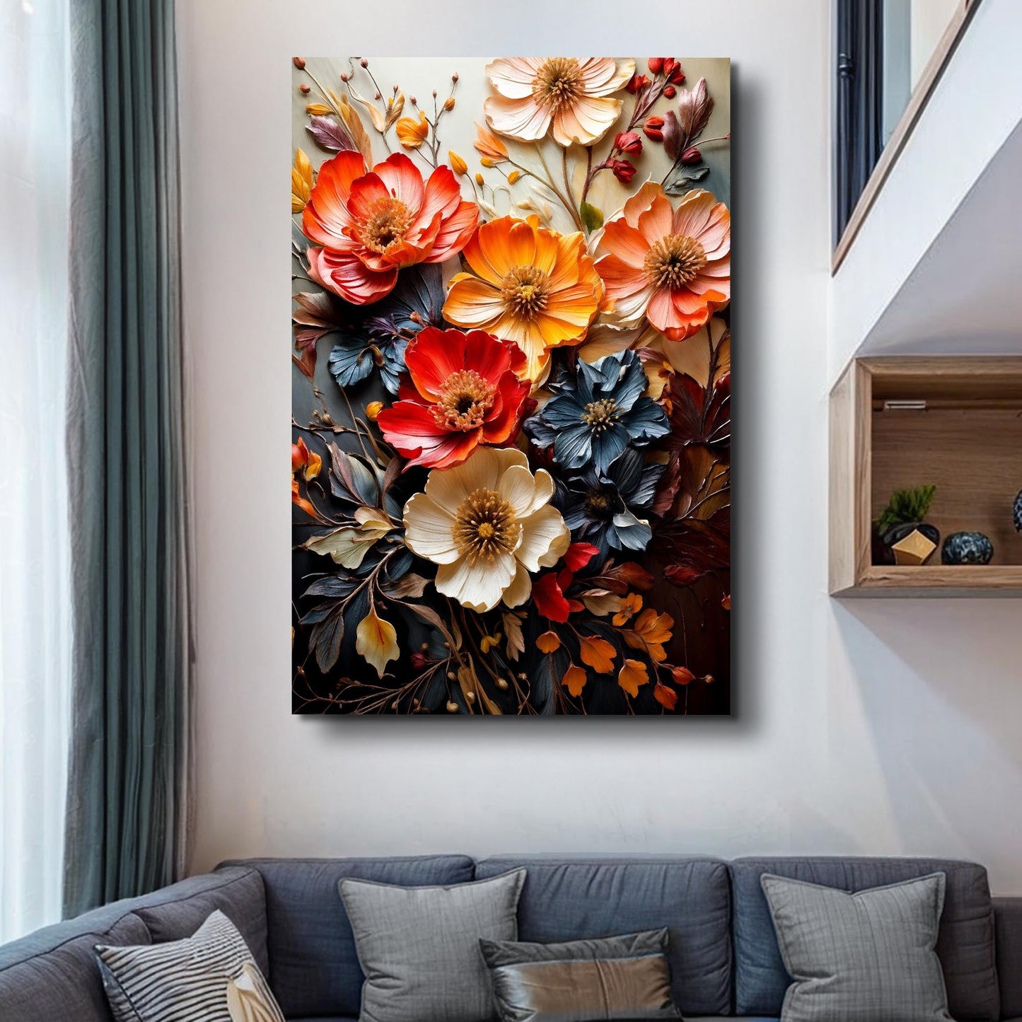 Blooming Garden Rhapsody Floral Canvas Wall Art