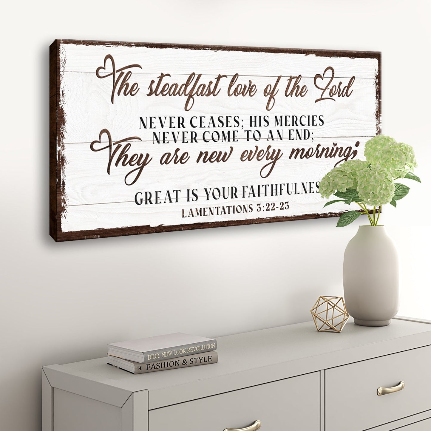 Steadfast Love of the Lord Lamentations 3 Faith Canvas IV
